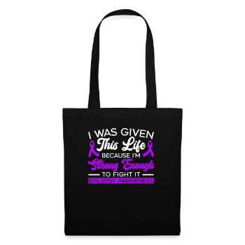 I'm Strong Enough To Fight It Epilepsy Awareness - Tote Bag - black - Front