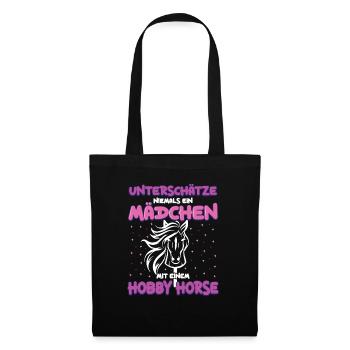 Hobby Horse Hobby Horsing Steckenpferd - Stoffbeutel - Schwarz - Vorne