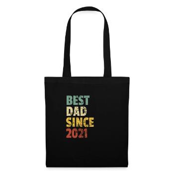Meilleur papa depuis 2021 Citation de slogan de la fête des pères - Sac en tissu - noir - Devant