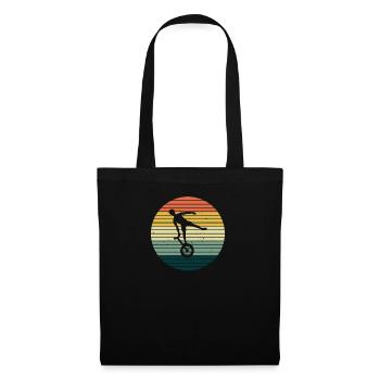 Vintage Unicycle I Unicycle Circus Motif pour - Sac en tissu - noir - Devant