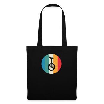 Vintage Unicycle I Unicycle Circus Motif pour - Sac en tissu - noir - Devant