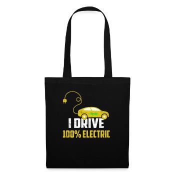 I Drive 100% Electric Mobility EV Car Driver - Stoffbeutel - Schwarz - Vorne