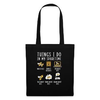 Things I Do In My Spare Time Beekeeper Beekeeping - Tote Bag - black - Front