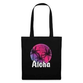 Aloha - Hawaii Surfing Retro Sunset - Tote Bag - black - Front