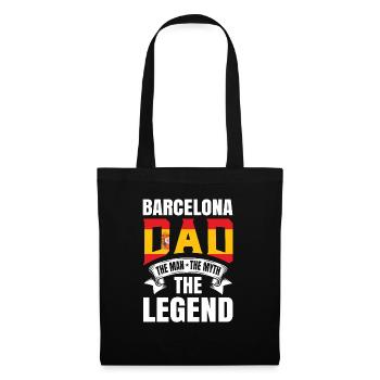 Cadeau du père de Barcelone - Sac en tissu - noir - Devant