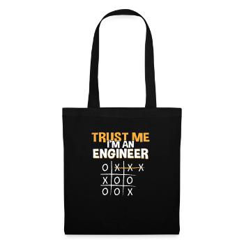 Trust Me Engineer Tic Tac Toe Engineering - Stoffbeutel - Schwarz - Vorne