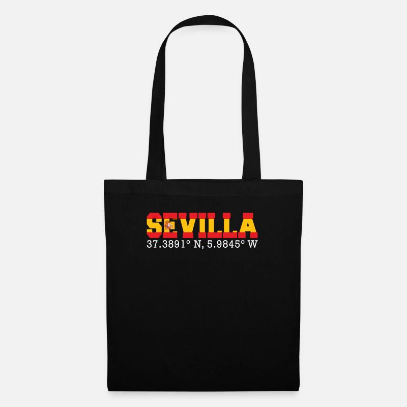 Sevilla Urlaub Bekleidungsgeschenk - Stoffbeutel - Schwarz