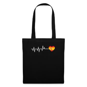 Espana Heartbeat Cadeau - Sac en tissu - noir - Devant
