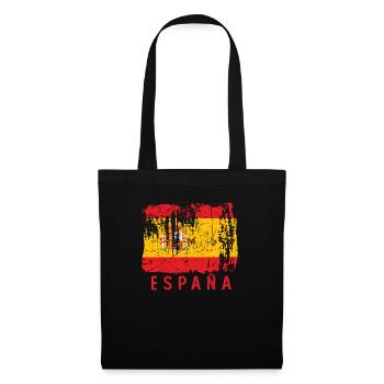 Espana espagne drapeau cadeau enraciné - Sac en tissu - noir - Devant