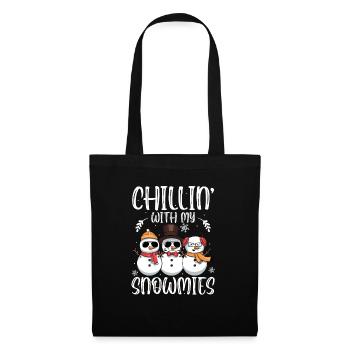 Chillin With My Snowmies Xmas Light Christmas - Tote Bag - black - Front