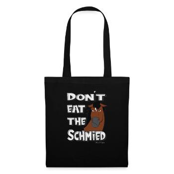 don´t eat the Schmied lustiges grimmiges Pferd - Stoffbeutel - Schwarz - Vorne