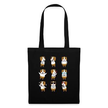 Cochons d’Inde Cochons d’Inde domestiques - Sac en tissu - noir - Devant