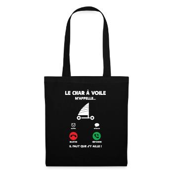 Le Char à Voile M'appelle - Sac en tissu - noir - Devant