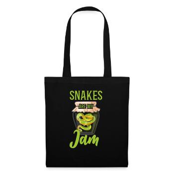 Serpent Serpent Serpent Les Serpents Sont Ma Confiture - Sac en tissu - noir - Devant