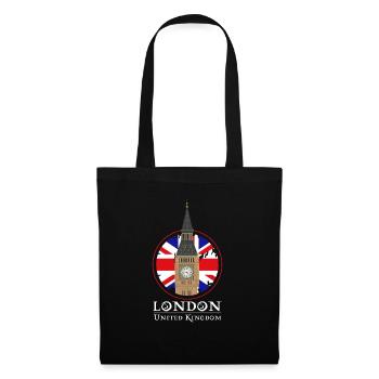 London - Stoffbeutel - Schwarz - Vorne