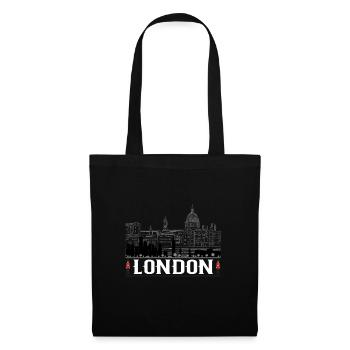 London - Stoffbeutel - Schwarz - Vorne