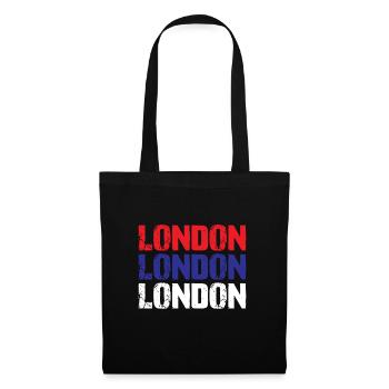 London - Stoffbeutel - Schwarz - Vorne