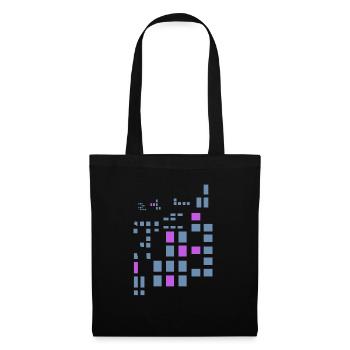 Pixel Pixelworld Pink Abstract City Style Logo - Tote Bag - black - Front