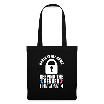 Gender Reveal Design für einen Gender Onkel, der - Stoffbeutel - Schwarz - Vorne