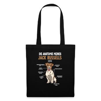 Fox Terrier Petting Guide Hundehalter jack Russell - Stoffbeutel - Schwarz - Vorne