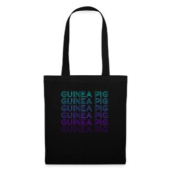 Cochon d’Inde Rétro - Sac en tissu - noir - Devant