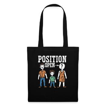 Position Open Single Dad Fatherhood Fathers Day - Tote Bag - black - Front