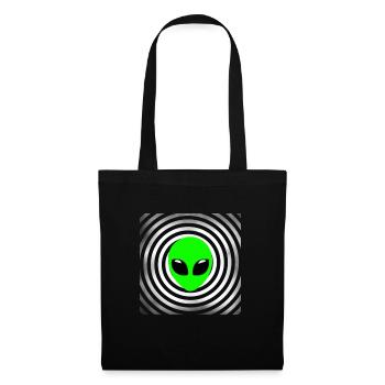 Alien Tshirt UFO Alien Children Mars Gentlemen - Tote Bag - black - Front
