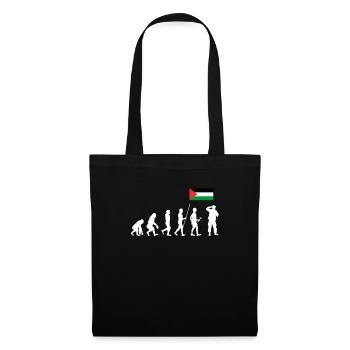 Palästina Geschenk Free Palestine Gaza Streifen - Stoffbeutel - Schwarz - Vorne