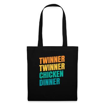 Twinner Twinner Huhn Abendessen Design für eine - Stoffbeutel - Schwarz - Vorne