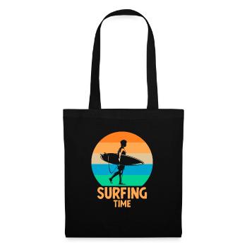 Temps de surf - Sac en tissu - noir - Devant