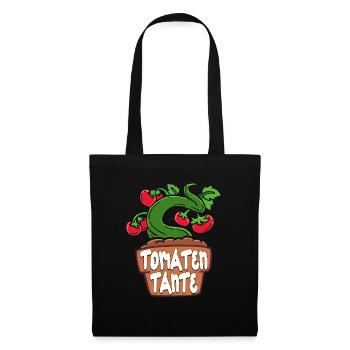 Tomaten Tante Gärtnerin Gartenarbeit - Stoffbeutel - Schwarz - Vorne