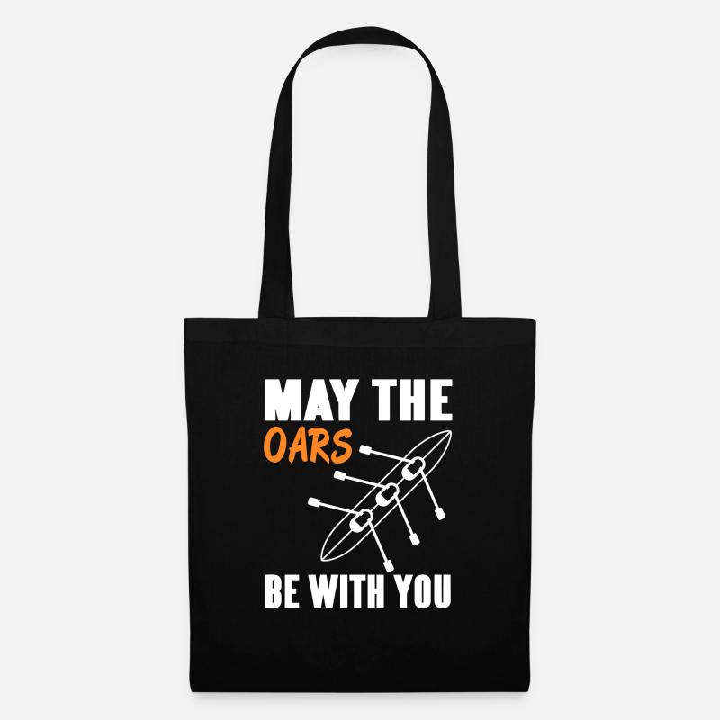 May The Oars Be With You Rowing T-Shirt Present - Stoffbeutel - Schwarz