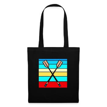 Retro Rowing Paddle Designs T-Shirt Cadeau Cadeau - Sac en tissu - noir - Devant