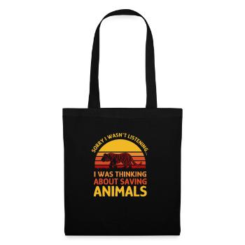Savin Animals Refuge pour animaux Sauver des - Sac en tissu - noir - Devant