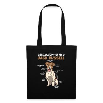 Jack Russell Anatomy Funny Dog Owner Walk - Tote Bag - black - Front