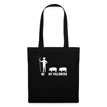 Me and my followers farmer pig pigs - Tote Bag - black - Front