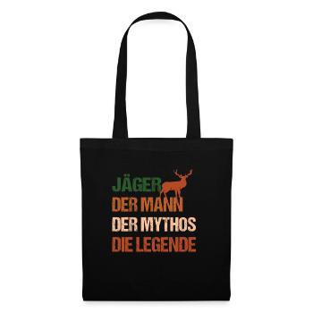 Drückjagd Jägerbekleidung Jagd T-Shirt - Stoffbeutel - Schwarz - Vorne