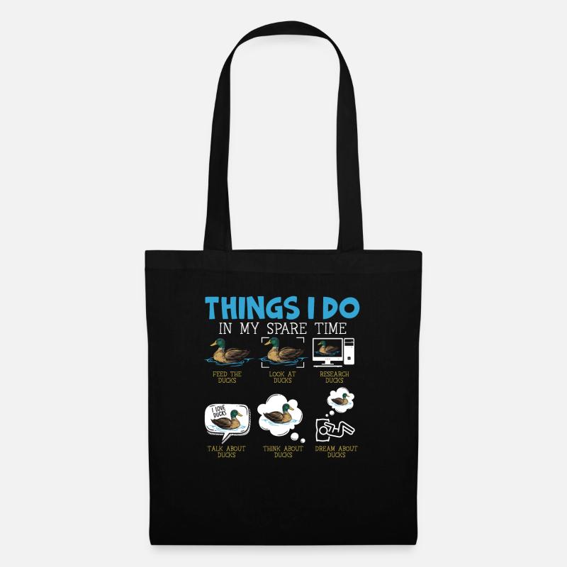 Ce que je fais dans mon temps libre Canards Canard Canard Canard - Sac en tissu - noir