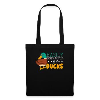 Facilement distrait par duck duckling duck lover - Sac en tissu - noir - Devant