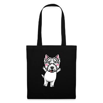 West Highland White Terrier Dog Westie - Tote Bag - black - Front