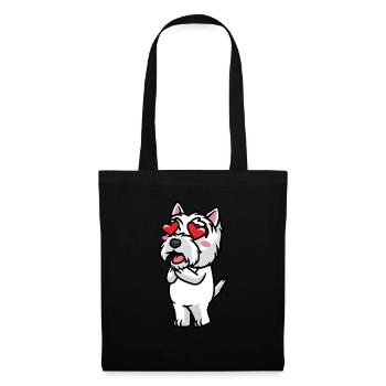 West Highland White Terrier Dog Westie - Tote Bag - black - Front