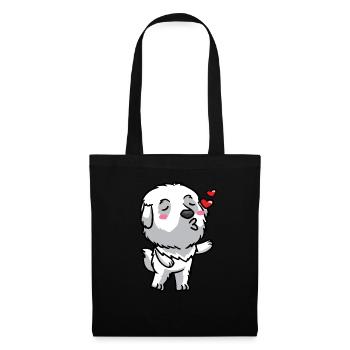 Baisers de bouviers pyrénéens - Sac en tissu - noir - Devant