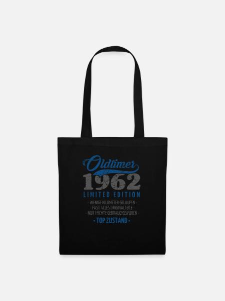 60 Jahre Oldtimer 1962 Jahrgang Geburtstag - Stoffbeutel - Schwarz