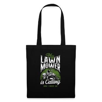 Lawn Mower Mowing Dad Father - Stoffbeutel - Schwarz - Vorne