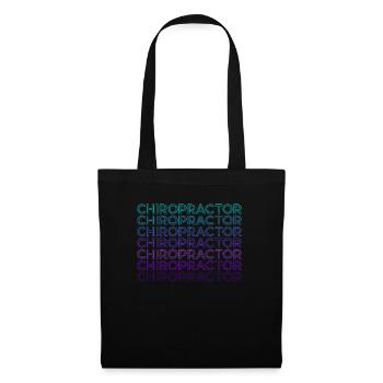 Chiropraktiker Chiropraktik Retro - Stoffbeutel - Schwarz - Vorne