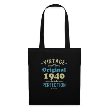 Cadeau D'anniversaire 1940 Rétro Vintage 1940 - Sac en tissu - noir - Devant