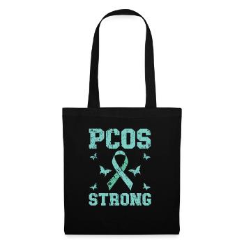 PCOS Starkes polyzystisches Ovarialsyndrom Krieger - Stoffbeutel - Schwarz - Vorne
