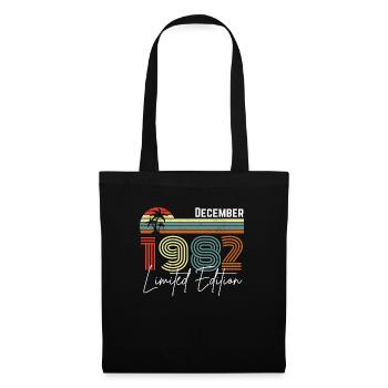 40 ans Décembre 1982 Vintage Édition Limitée - Sac en tissu - noir - Devant