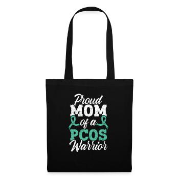 Mutter eines PCOS Warrior Polyzystischen Ovarialsyndroms - Stoffbeutel - Schwarz - Vorne