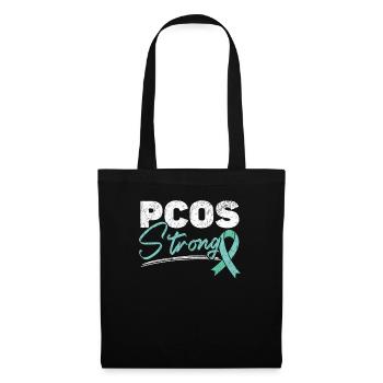 PCOS Starkes polyzystisches Ovarialsyndrom Krieger - Stoffbeutel - Schwarz - Vorne
